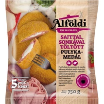 Alföldi sajttal, sonkával töltött pulyka medál
